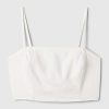 Linne-bomull Cropped Tube Top