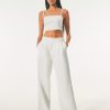 Linne-bomull Cropped Tube Top