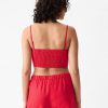 Linne-bomull Cropped Tube Top
