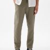Linne-bomullsbyxor i Slim Fit