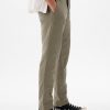 Linne-bomullsbyxor i Slim Fit