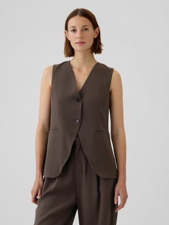 Longline Twill väst
