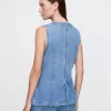 Longline jeansväst