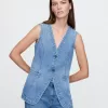 Longline jeansväst