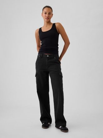 Loose Cargo-jeans i mellanhög '90-tal