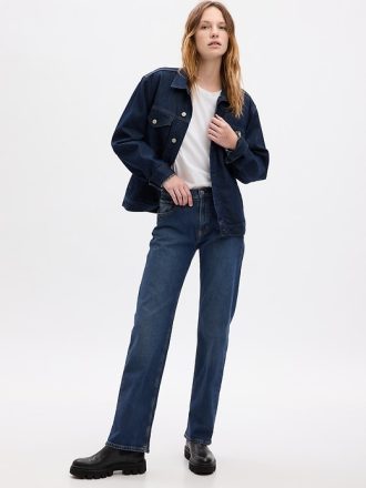 Lösa jeans i medelhög 90-tal