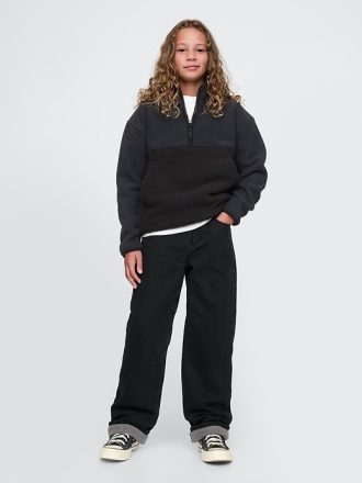 Lösa mysfodrade jeans för barn från 90-talet