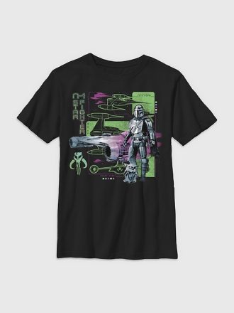 Mandalorian t-shirt för barn framifrån ovanifrån