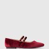 Mary Jane Flats med dubbla band i sammet