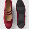 Mary Jane Flats med dubbla band i sammet