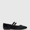 Mary Jane Flats med dubbla band i sammet