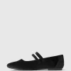 Mary Jane Flats med dubbla band i sammet