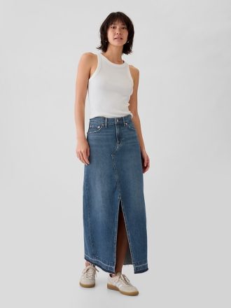 Maxikjol i jeans