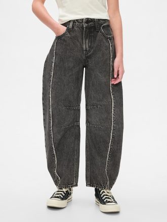 Medelhöga hästskojeans för barn