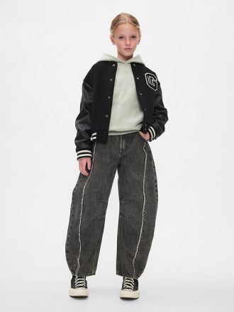 Medelhöga hästskojeans för barn