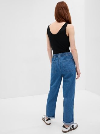 Medelhöga lätta Pull-On jeans