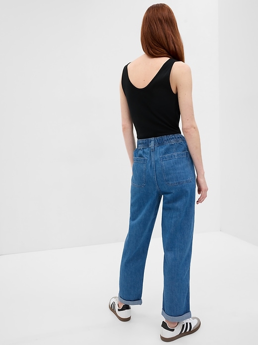 Medelhöga lätta Pull-On jeans Medelhöga lätta Pull-On jeans