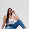 Medelhöga lätta Pull-On jeans Medelhöga lätta Pull-On jeans