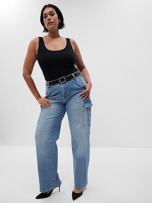 Mid Rise 90-tal Loose Cargo Jeans Mid Rise 90-tal Loose Cargo Jeans