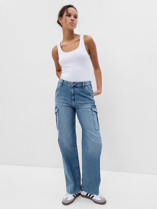 Mid Rise 90-tal Loose Cargo Jeans Mid Rise 90-tal Loose Cargo Jeans