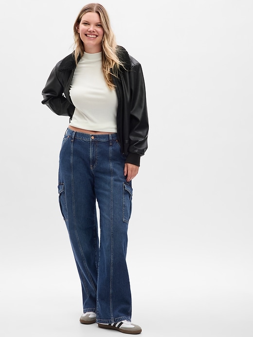 Mid Rise 90-tal Loose Cargo Jeans Mid Rise 90-tal Loose Cargo Jeans
