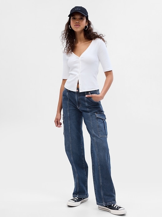 Mid Rise 90-tal Loose Cargo Jeans Mid Rise 90-tal Loose Cargo Jeans