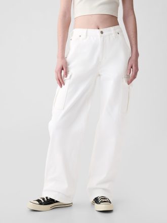Mid Rise 90-tal Loose Cargo Jeans