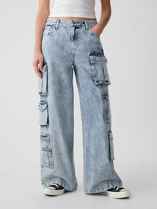 Mid Rise Cargo Baggy Jeans Mid Rise Cargo Baggy Jeans