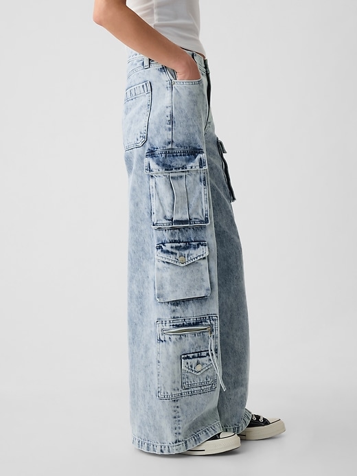 Mid Rise Cargo Baggy Jeans Mid Rise Cargo Baggy Jeans