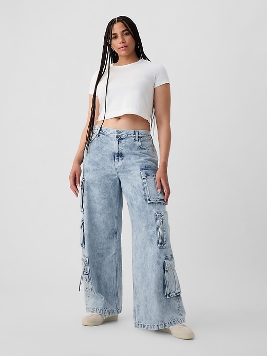 Mid Rise Cargo Baggy Jeans Mid Rise Cargo Baggy Jeans