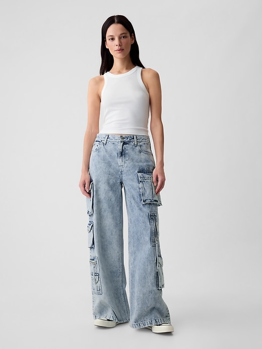 Mid Rise Cargo Baggy Jeans Mid Rise Cargo Baggy Jeans