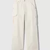 Mid Rise Corduroy 90-tals Loose Cargo Pants