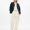 Mid Rise Corduroy 90-tals Loose Cargo Pants