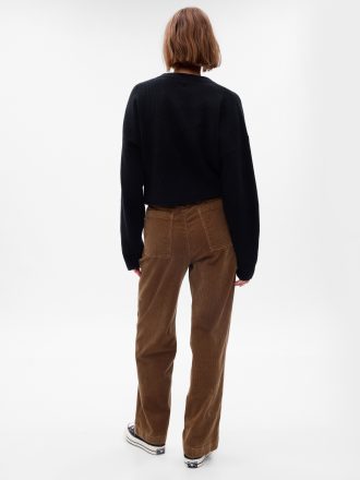 Mid Rise Loose Corduroy Byxor