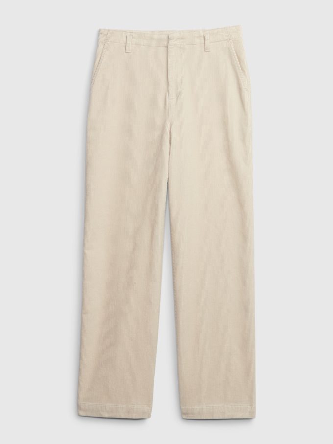 Mid Rise Loose Corduroy Byxor