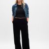 Mid Rise Loose Corduroy Byxor