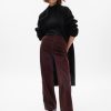 Mid Rise Loose Corduroy Byxor