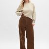 Mid Rise Loose Corduroy Byxor