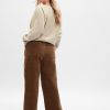 Mid Rise Loose Corduroy Byxor