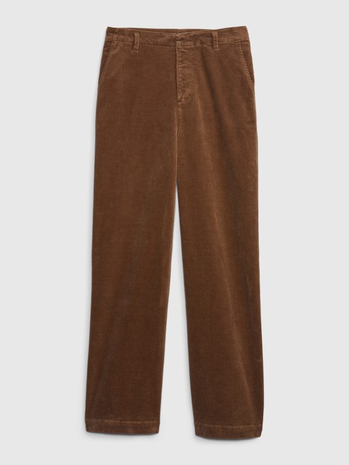 Mid Rise Loose Corduroy Byxor