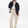 Mid Rise Loose Corduroy Byxor