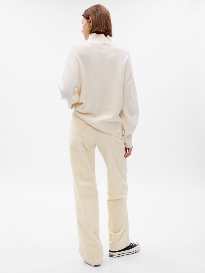 Mid Rise Loose Corduroy Byxor