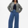 Mid Rise Pinstripe Baggy Jeans Mid Rise Pinstripe Baggy Jeans