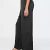 Mid Rise Recycled Satin Seamed Byxor