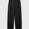 Mid Rise Recycled Satin Seamed Byxor