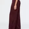 Mid Rise Recycled Satin Seamed Byxor