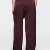 Mid Rise Recycled Satin Seamed Byxor