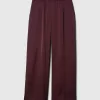 Mid Rise Recycled Satin Seamed Byxor