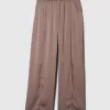 Mid Rise Recycled Satin Seamed Byxor