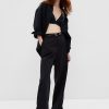 Mid Rise Twill Wide-Leg Khakis Mid Rise Twill Wide-Leg Khakis